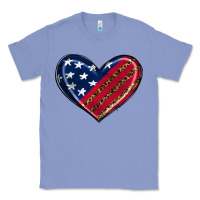 Colony Blue leopard with american flag Classic Tee - RanaPortraitStore