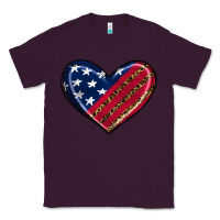 Plum leopard with american flag Classic Tee - RanaPortraitStore