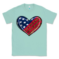 Seafoam leopard with american flag Classic Tee - RanaPortraitStore