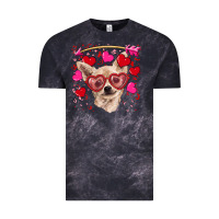 Cloud Black valentine's day  chihuahua Vintage Tee - RanaPortraitStore