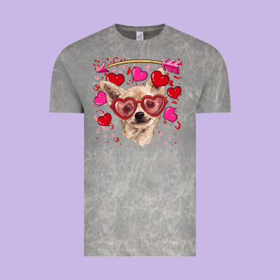 Valentine's Day  Chihuahua Vintage Tee Designed By Ranaportraitstore