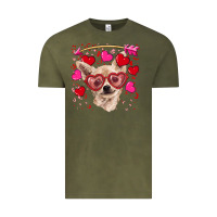 Vintage Olive valentine's day  chihuahua Vintage Tee - RanaPortraitStore