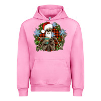 Fuchsia Pink Santa skeleton christmas Urban Hoodie - Artiststas