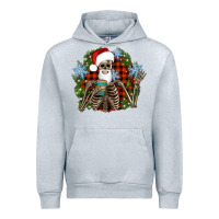 Heather Grey Santa skeleton christmas Urban Hoodie - Artiststas