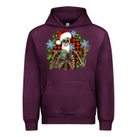 Mauve Wine Santa skeleton christmas Urban Hoodie - Artiststas