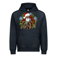 Navy Santa skeleton christmas Urban Hoodie - Artiststas