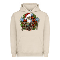Pigment French Oak Santa skeleton christmas Urban Hoodie - Artiststas