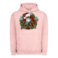 Pigment Salmon Santa skeleton christmas Urban Hoodie - Artiststas