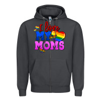 Smoke I love my moms Zipper Hoodie - FaDigitalArtStudio