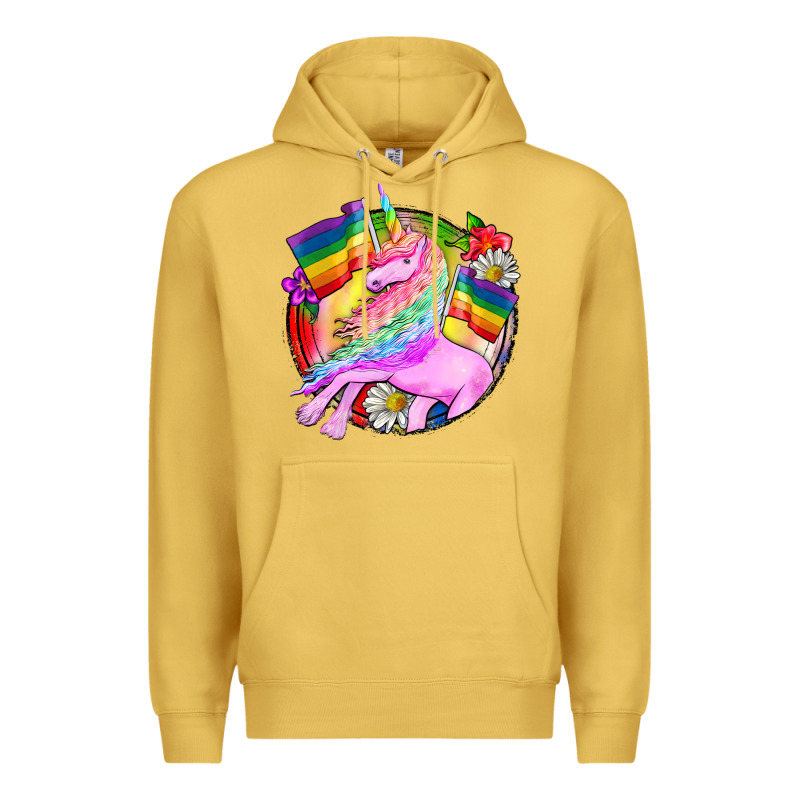Pride Unicorn Premium Hoodie by FaDigitalArtStudio | Teevron