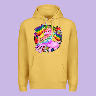 Pride Unicorn Premium Hoodie Designed By Fadigitalartstudio