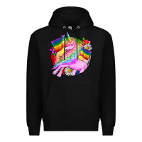 Black Pride unicorn Premium Hoodie - FaDigitalArtStudio