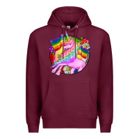 Burgundy Pride unicorn Premium Hoodie - FaDigitalArtStudio