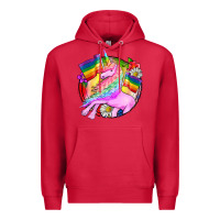 Cardinal Pride unicorn Premium Hoodie - FaDigitalArtStudio