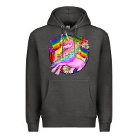 Charcoal Heather Pride unicorn Premium Hoodie - FaDigitalArtStudio