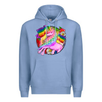 Colony Blue Pride unicorn Premium Hoodie - FaDigitalArtStudio
