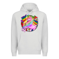 Dove Grey Pride unicorn Premium Hoodie - FaDigitalArtStudio