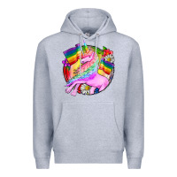 Heather Grey Pride unicorn Premium Hoodie - FaDigitalArtStudio