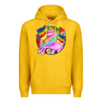 Lemon Pride unicorn Premium Hoodie - FaDigitalArtStudio