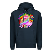 Navy Pride unicorn Premium Hoodie - FaDigitalArtStudio