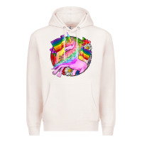 Pale Pink Pride unicorn Premium Hoodie - FaDigitalArtStudio