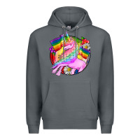 Rock Pride unicorn Premium Hoodie - FaDigitalArtStudio