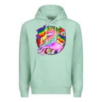 Seafoam Pride unicorn Premium Hoodie - FaDigitalArtStudio