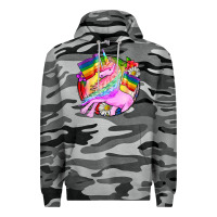 Slate Camo Pride unicorn Premium Hoodie - FaDigitalArtStudio