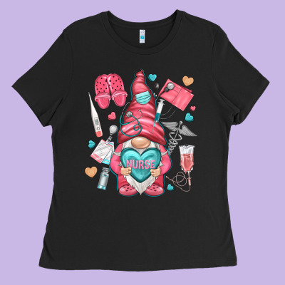 Nurse With Heart Ladies Tee Designed By Nancycooperartshop