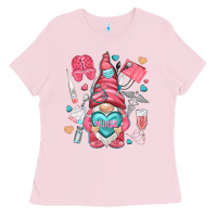 Bubblegum Pink nurse with heart Ladies Tee - NancyCooperArtShop