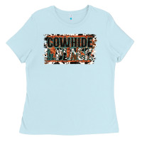 Baby Blue Cowhide is the New Black Ladies Tee - Jasminsmagicworld