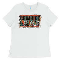 White Cowhide is the New Black Ladies Tee - Jasminsmagicworld