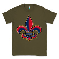 Army Green louisiana fleur de lis Classic Tee - BarkalooDesign