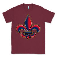 Burgundy louisiana fleur de lis Classic Tee - BarkalooDesign