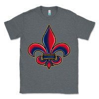 Charcoal Heather louisiana fleur de lis Classic Tee - BarkalooDesign