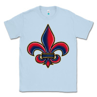 Dusty Blue louisiana fleur de lis Classic Tee - BarkalooDesign