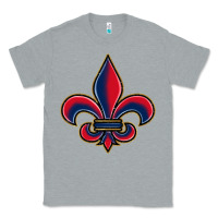 Heather Grey louisiana fleur de lis Classic Tee - BarkalooDesign