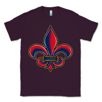 Plum louisiana fleur de lis Classic Tee - BarkalooDesign
