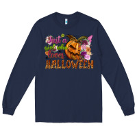 Navy Just a girl who loves Halloween Long Sleeve Tee - NancyCooperArtShop