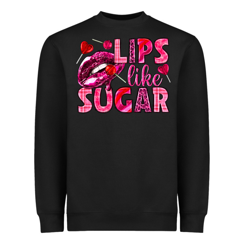 Lips Like Sugar Valentine's Day Heavyweight Sweatshirt by HowdyJamesFarm | Teevron