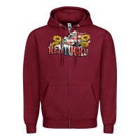 Burgundy kentucky 4th of july Zipper Hoodie - FaDigitalArtStudio