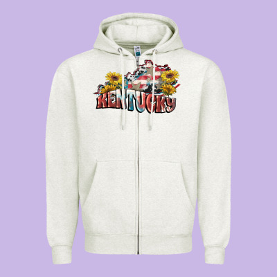 Kentucky 4th Of July Zipper Hoodie Designed By Fadigitalartstudio