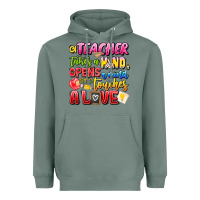 Sage a Teacher Takes a Hand Opens a mind and Touches A Heavyweight Hoodie - CowhideDigitalArt
