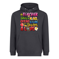 Smoke a Teacher Takes a Hand Opens a mind and Touches A Heavyweight Hoodie - CowhideDigitalArt