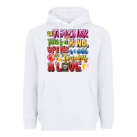White a Teacher Takes a Hand Opens a mind and Touches A Heavyweight Hoodie - CowhideDigitalArt