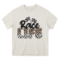 Cream race life Heavy Core Tee - MaliasSmallBusiness