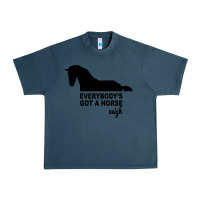 Midnight Navy everybody's gotta horse neigh Urban Heavy Tee - Bettercallsaul