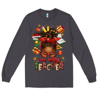 Smoke one merry teacher afro messy bun Long Sleeve Tee - texasbilliewilder