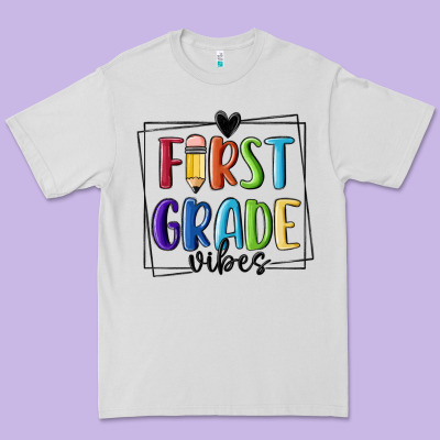 1st Grade Vibes Premium Tee Designed By Maliassmallbusiness