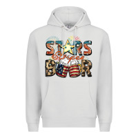 Dove Grey Stars stripes beer Premium Hoodie - FaDigitalArtStudio